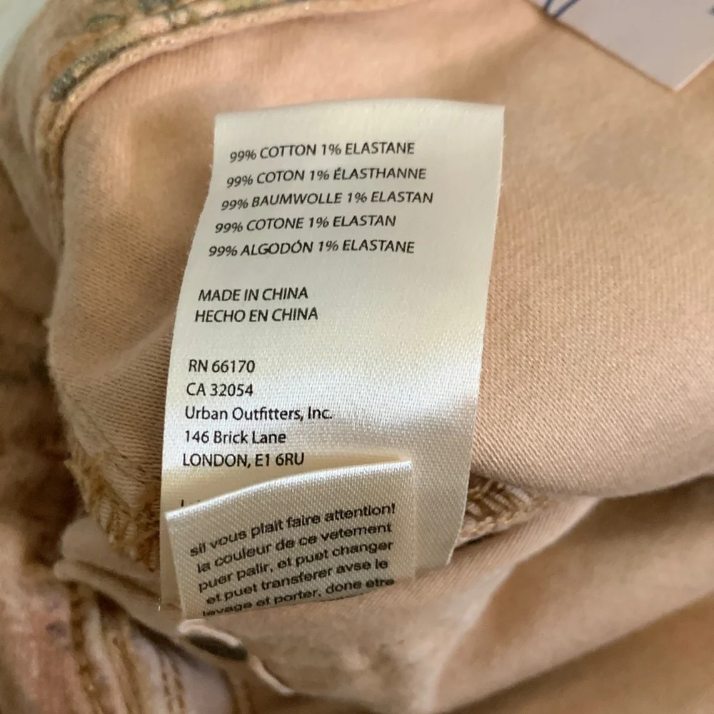 Anthropologie Pilcro The Wanderer Low-Rise Pants Peach Floral Pattern 28 - Picture 8 of 8